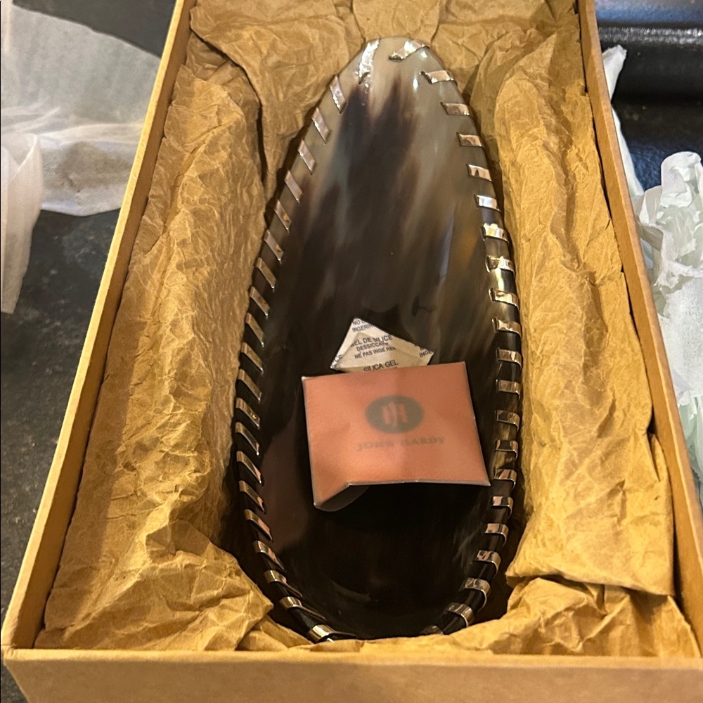John Hardy Black bone and 925 Silver Accent Vase